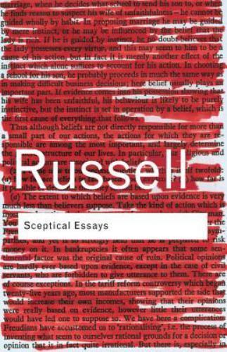 Sceptical Essays by Bertrand Russell (2004, Uk-B Format Paperback)