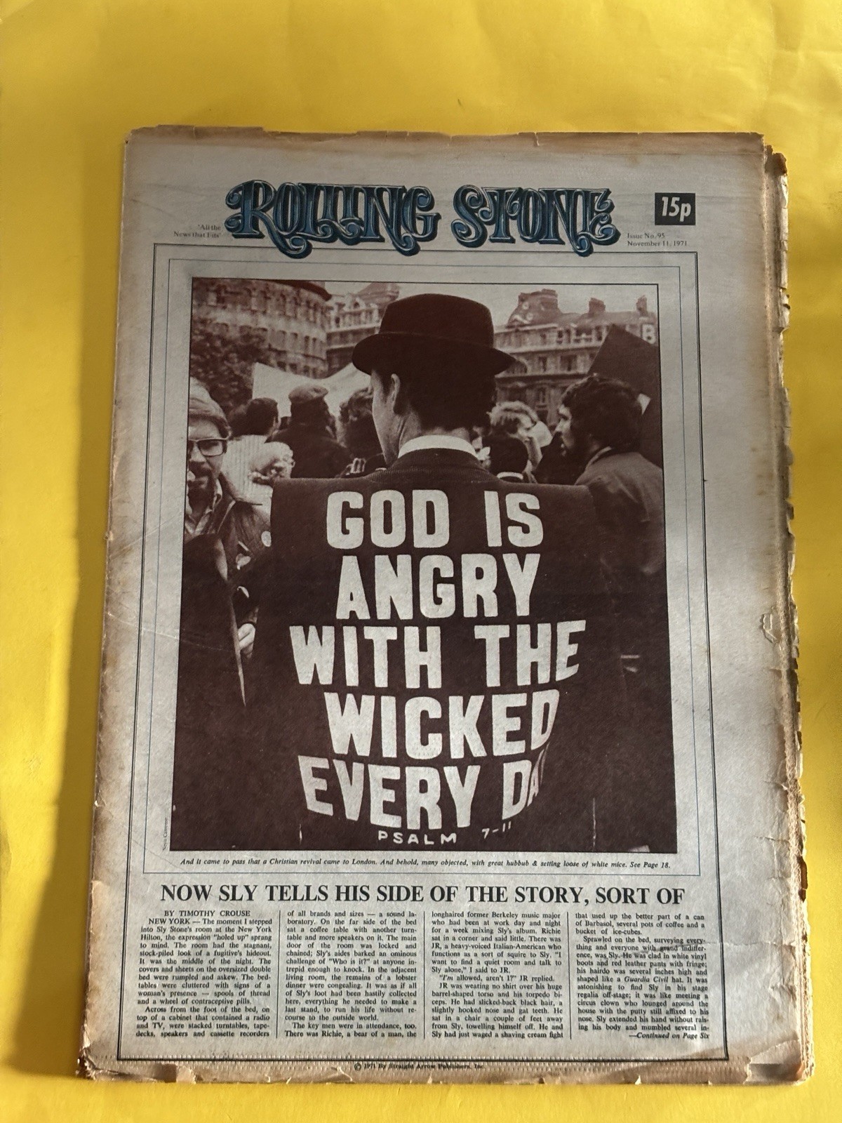 Rolling Stone magazine newspaper November 11 1971 Fear & Loathing in Las Vegas