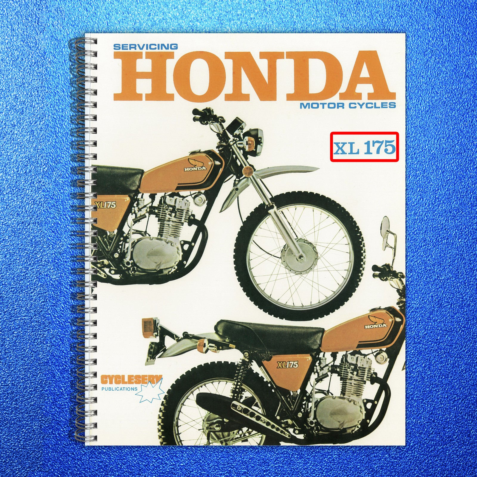 HONDA XL175 Cycleserv Manual – STEEL WIRE BOUND – PROTECTIVE COVERS