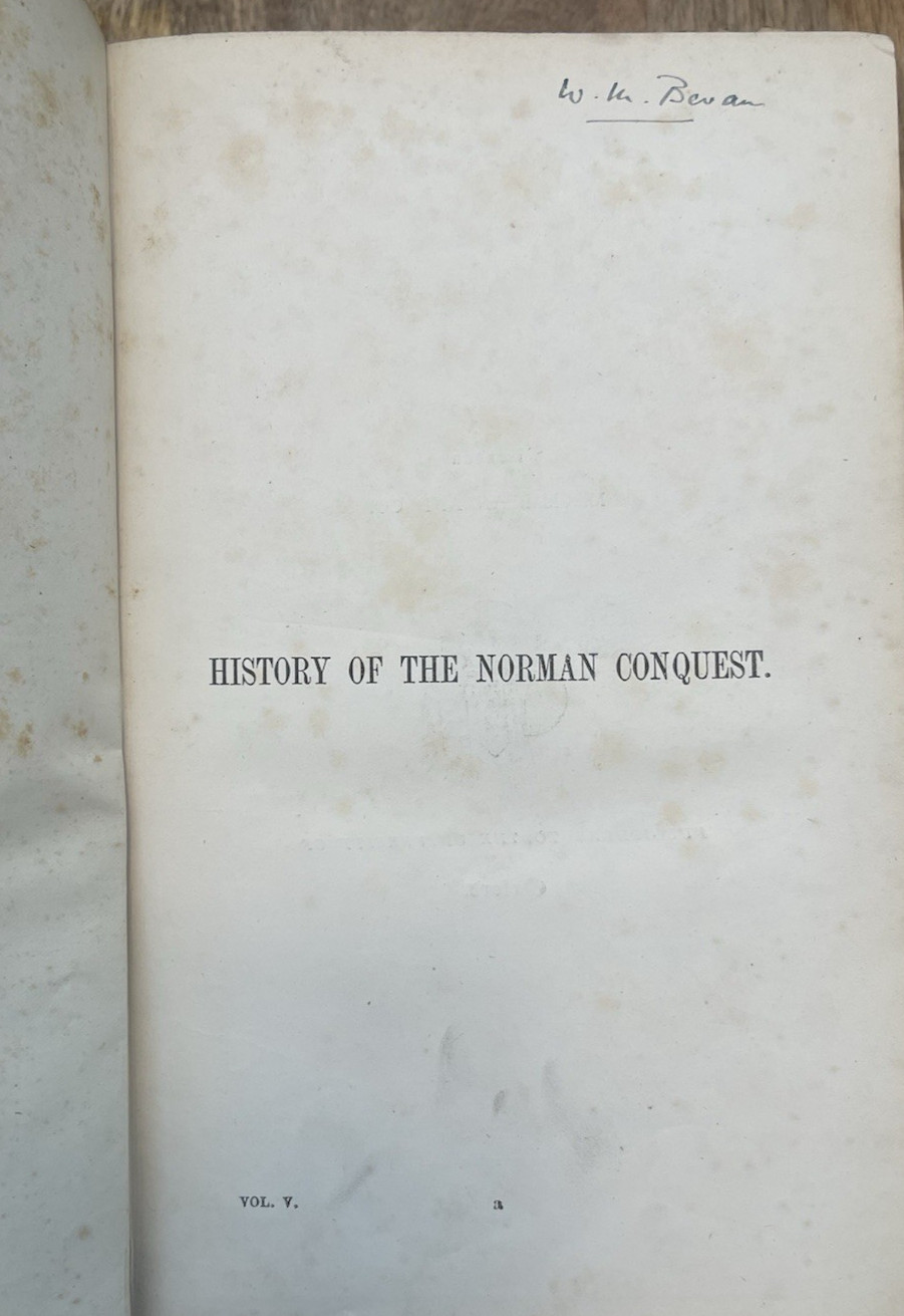 History of the Norman Conquest of England 5 Vol Set Freeman 1870 2nd Ed HC