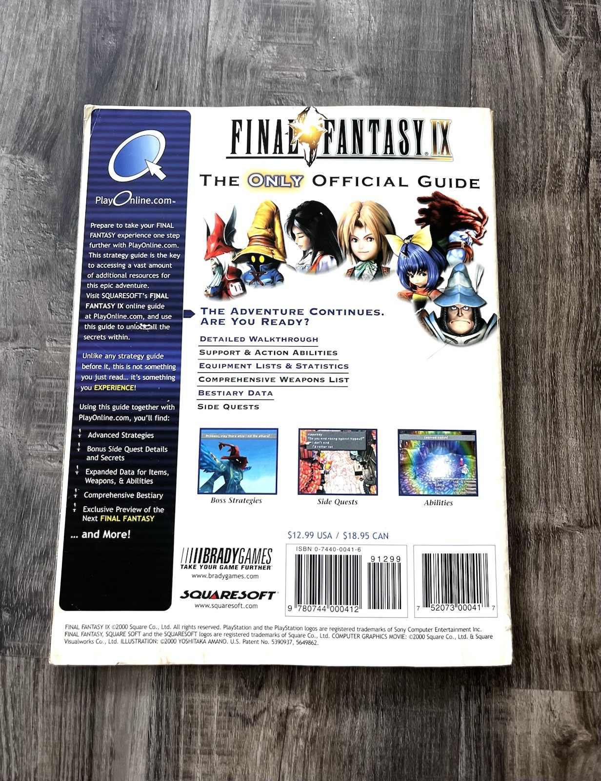 Final Fantasy IX Official Strategy Game Guide Brady Games SquareSoft PS1