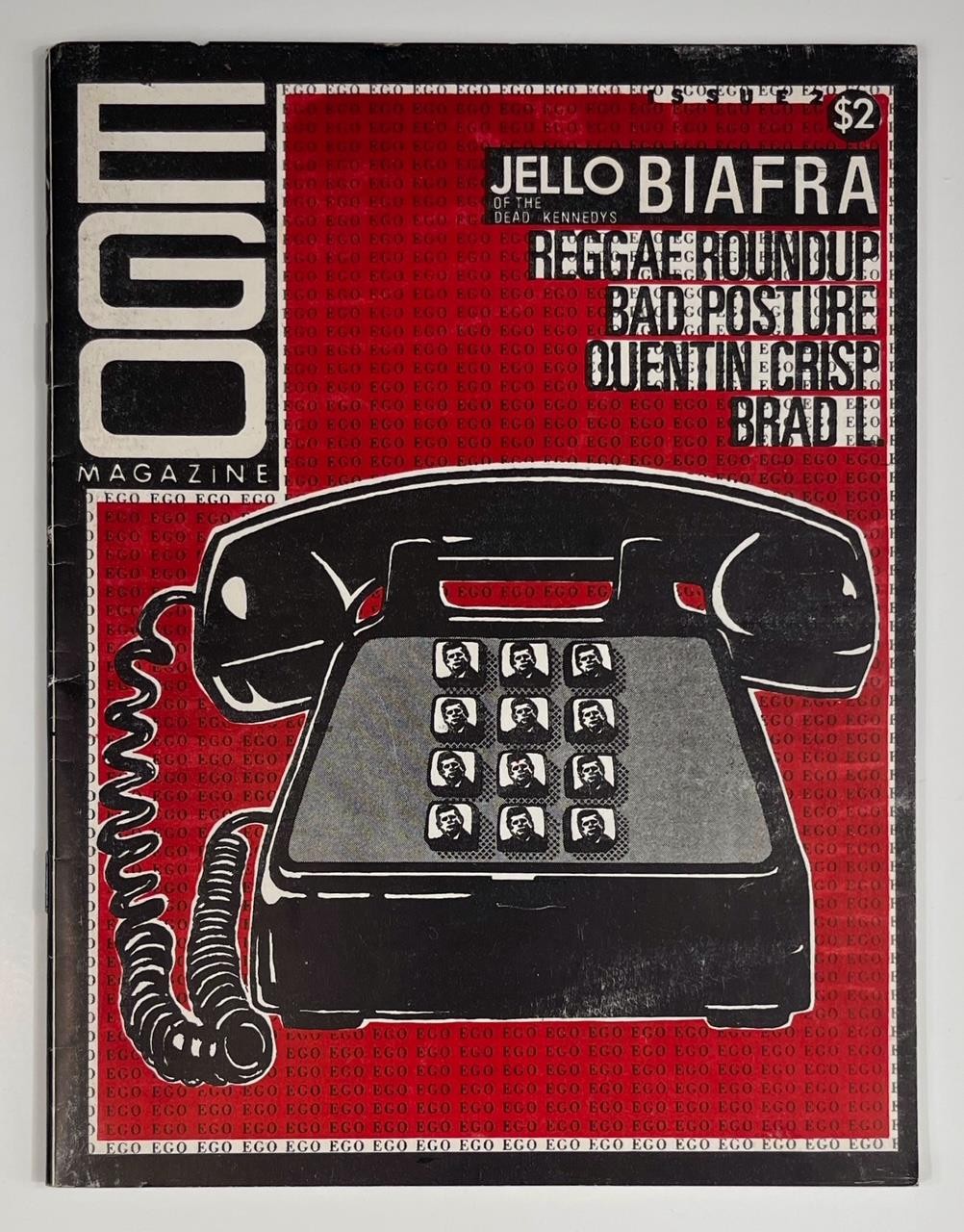 EGO Magazine #2 1982 Jello Biafra Quentin Crisp Laurie Anderson SF Punk Zine
