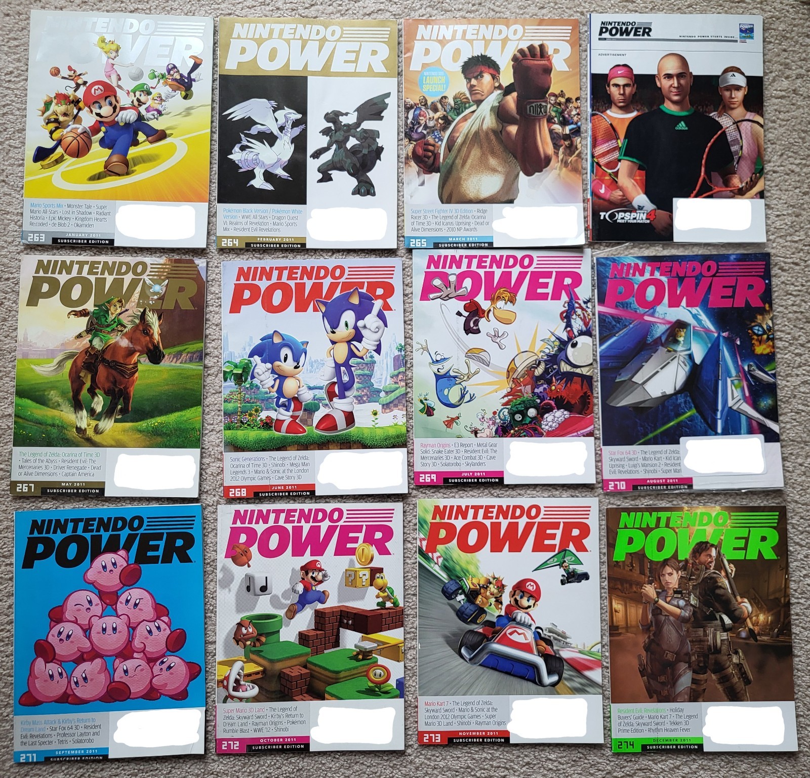 Nintendo Power Magazine READ DESC. Volume Year 2007-2012 Subscriber Edition