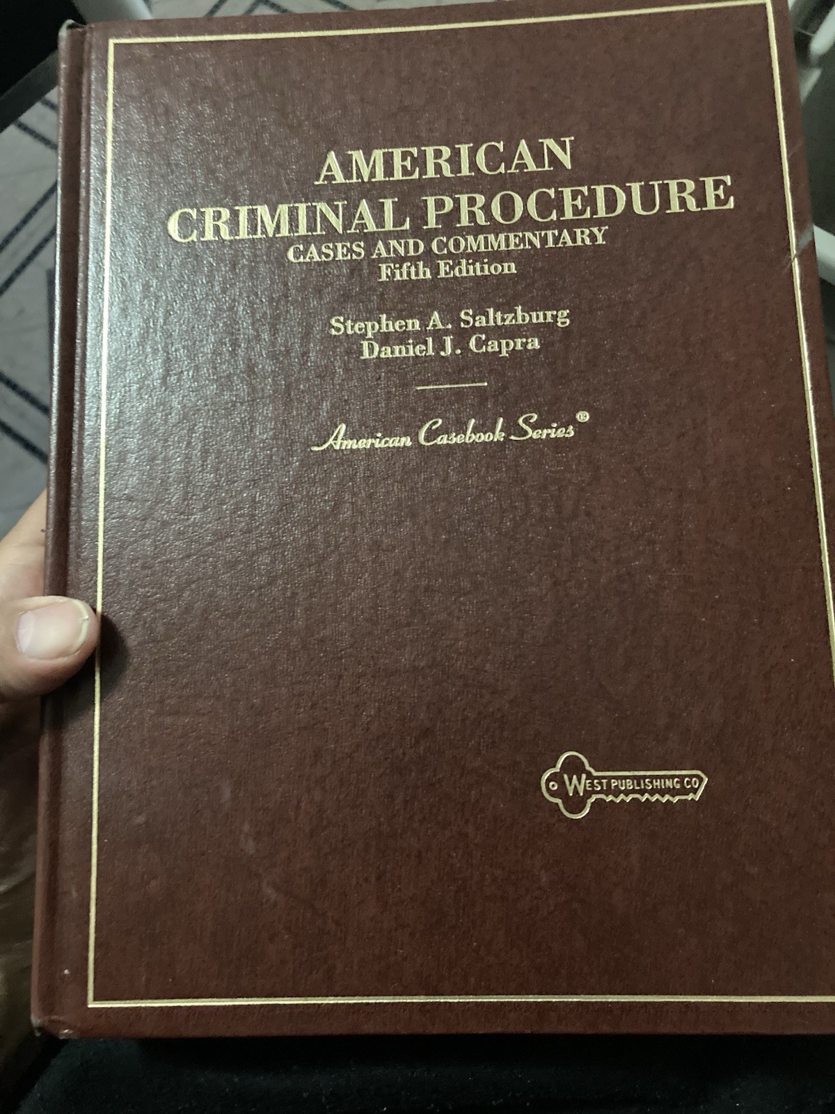 West Publishing American Criminal Procedure American Casebook Ser Saltzburg 1996