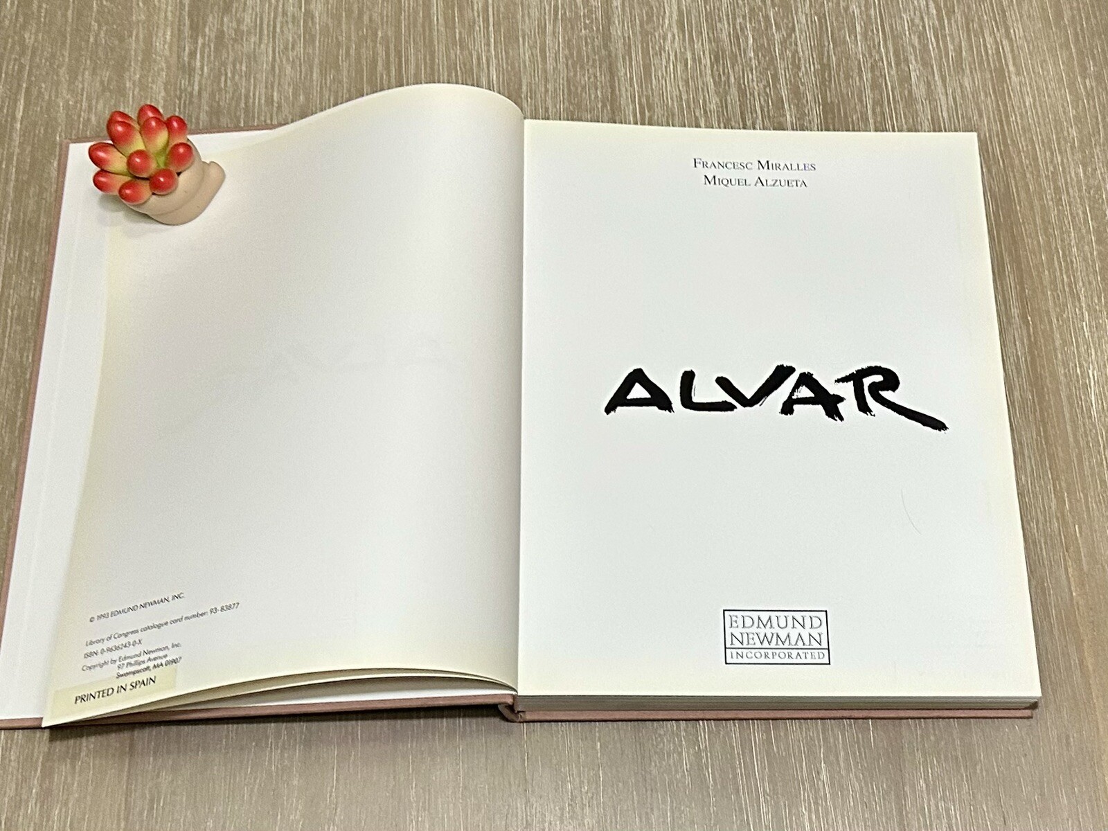 Alvar *SIGNED* Monograph with Signed Litho DJ (1993) Miralles & Alzueta HC/DJ