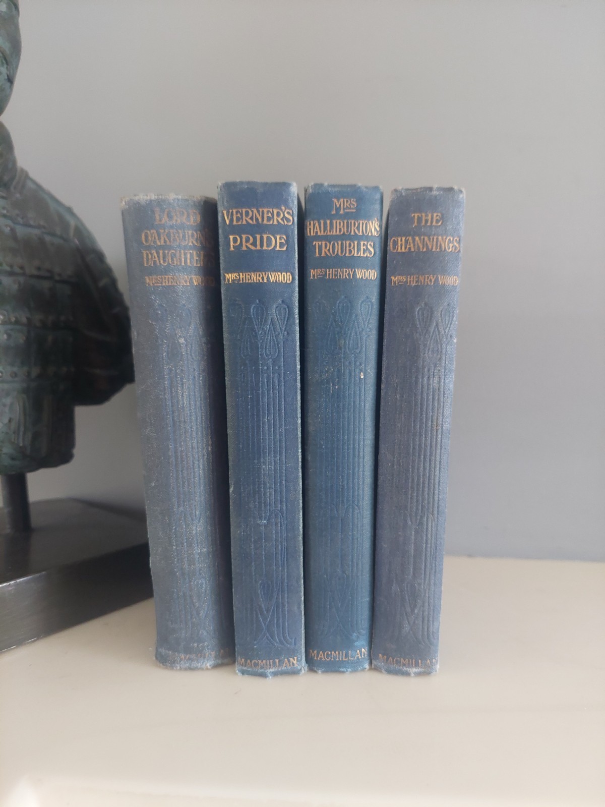 4 x Mrs Henry Wood book bundle Macmillan early 1900&rsquo;s The Channings,Verner&rsquo;s Pri