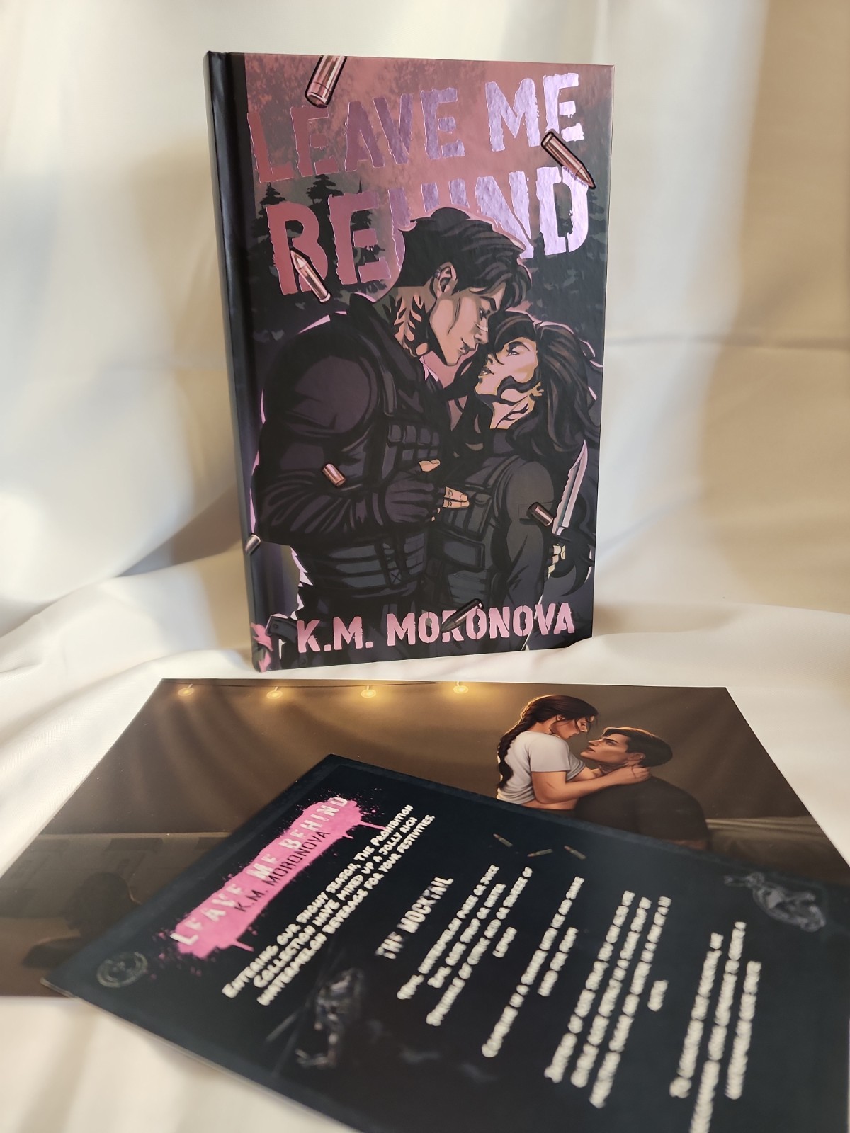 Leave Me Behind by KM Moronova SIGNED Smut & Sip Special Edition – Sprayed Edges