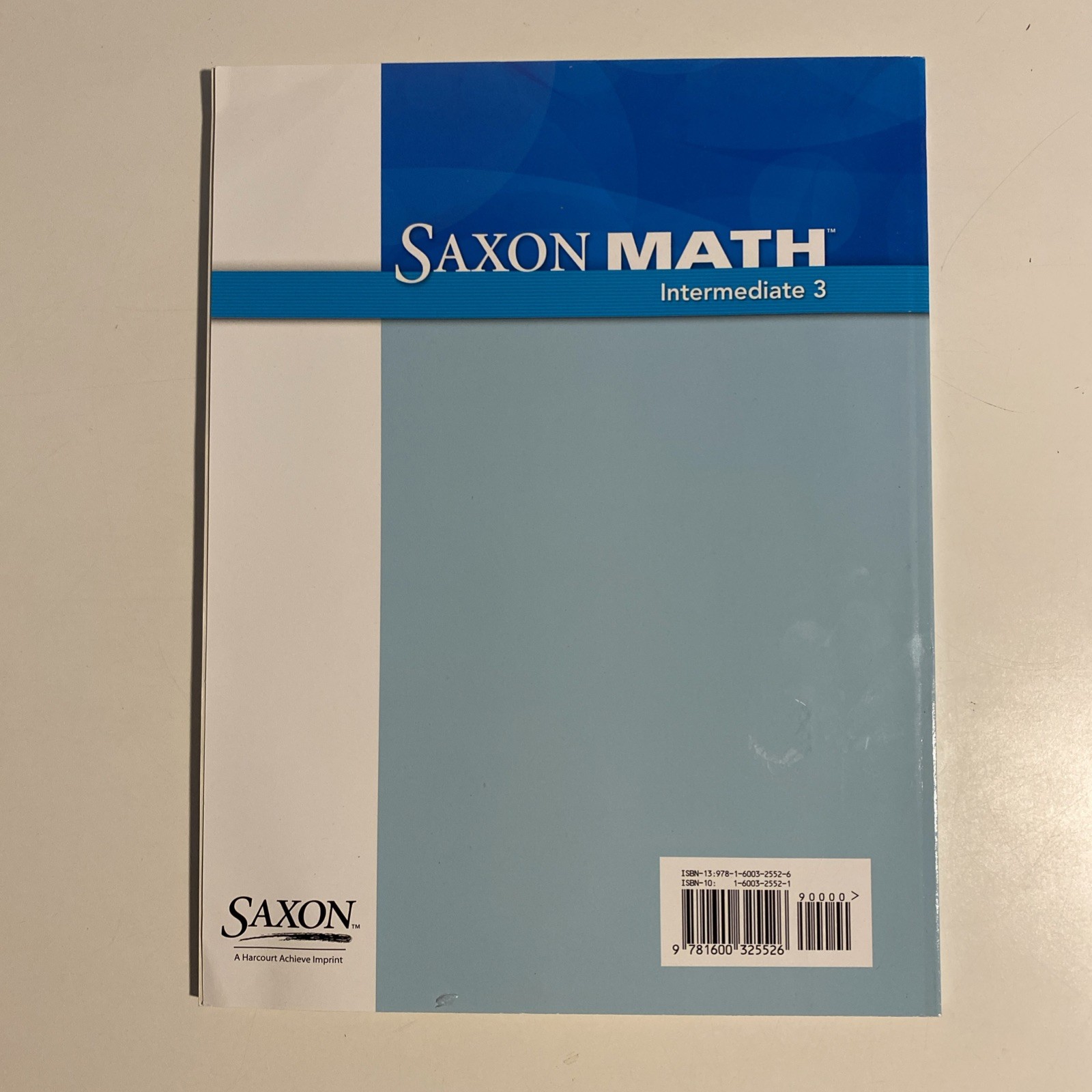 Saxon Math Intermediate 3 Solutions Manual By Stephen Hake 9781600325526