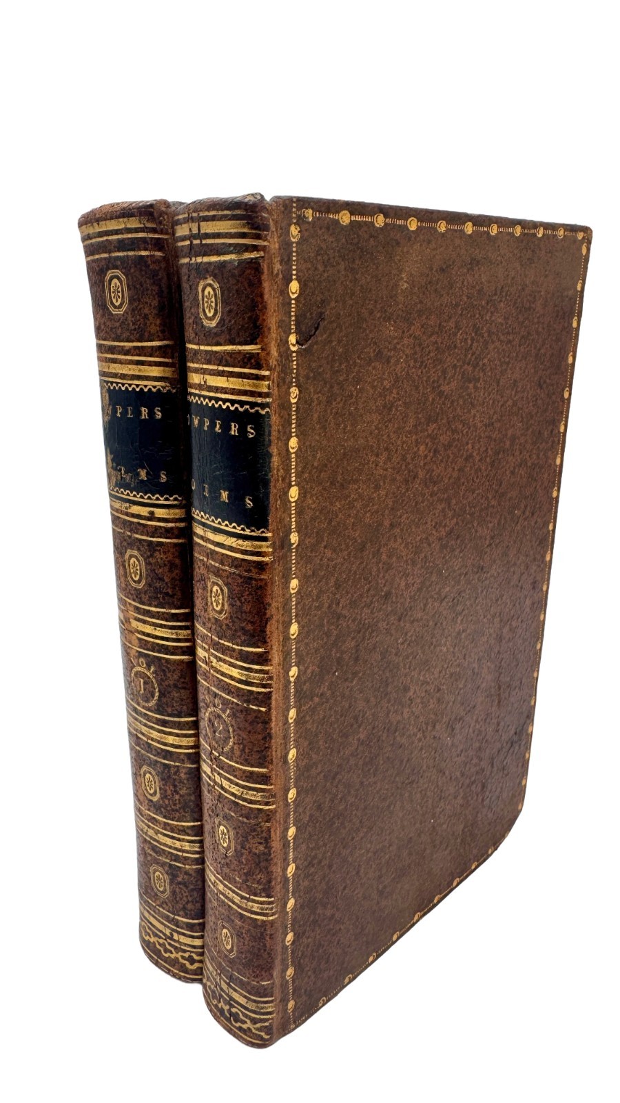 1798 Poems by WILLIAM COWPER -CONTEMPORARY FINE CALF Anti-slavery, nature, hymns