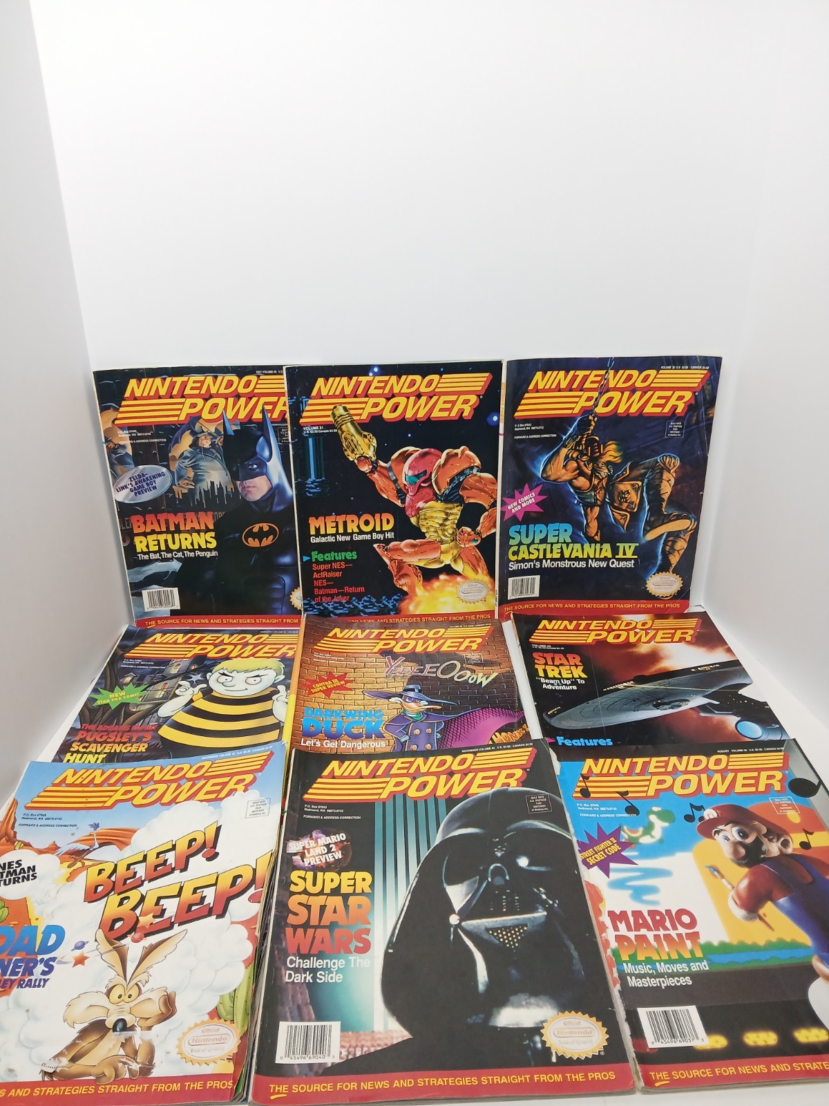 Lot of 14 Nintendo Power Magazines W/ Posters and Inserts 1991-1993 *Read Desc.