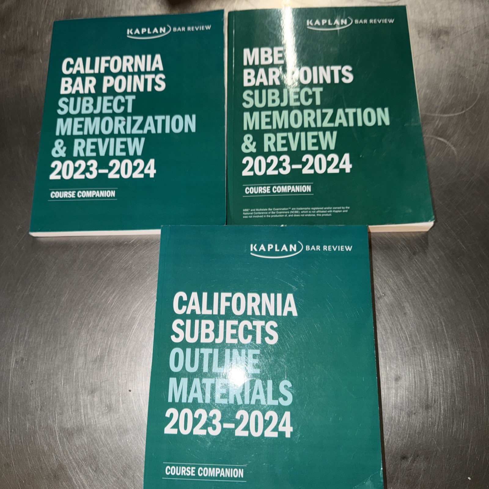 Kaplan Bar Review 2023-2024 California Bar Exam 3 Book Set MBE Outline Review