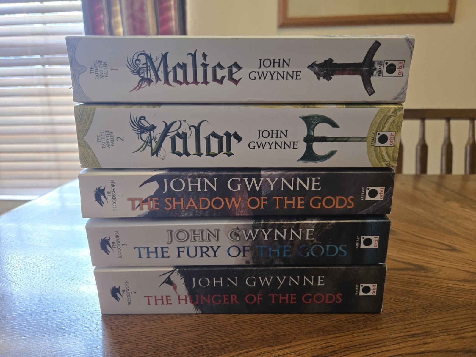 John Gwynne Paperback Malice Valor Bloodsworn Trilogy Lot