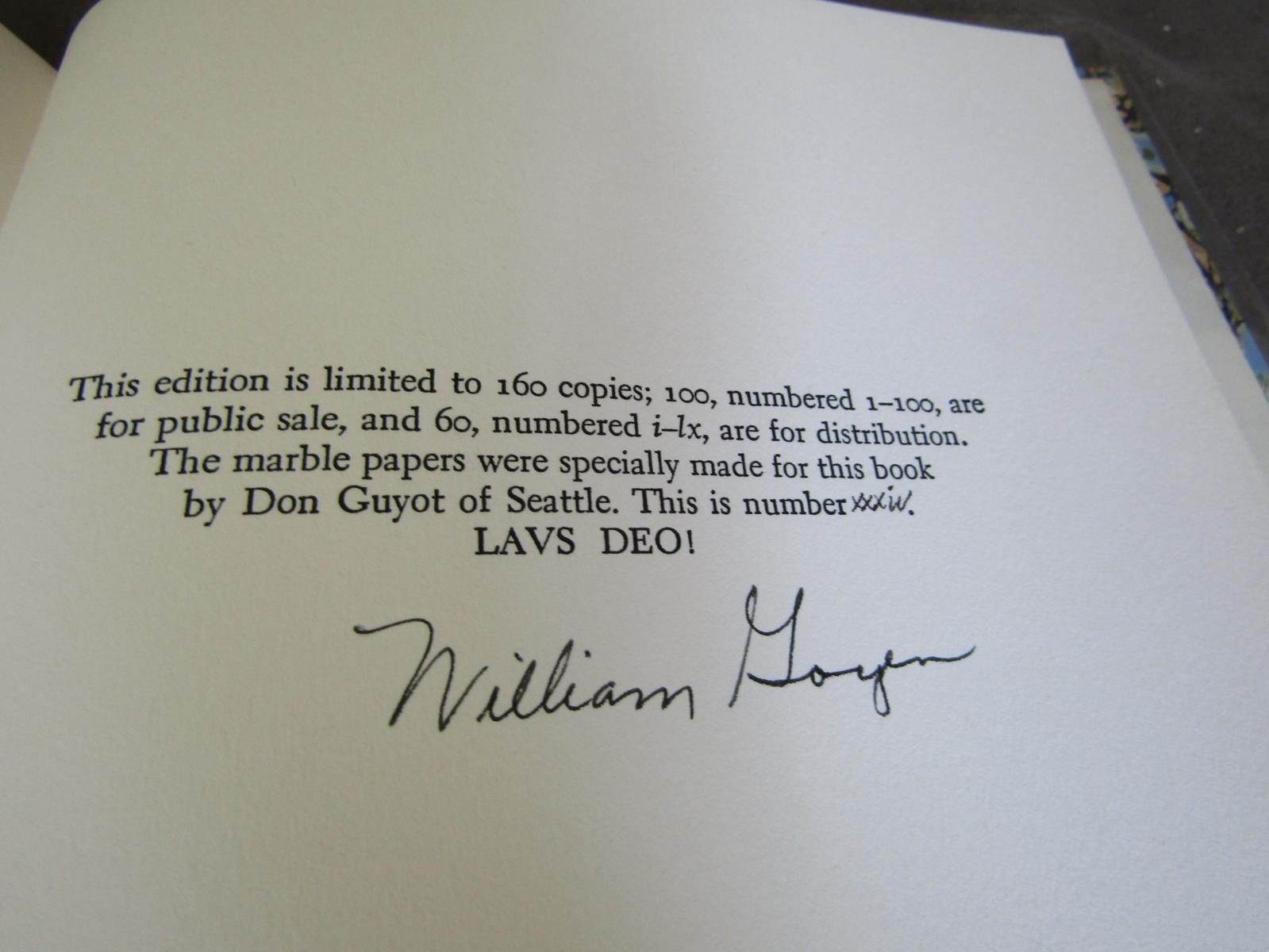 1980 twice signed – WONDERFUL PLANT – William Goyen – Palaemon Press ch922