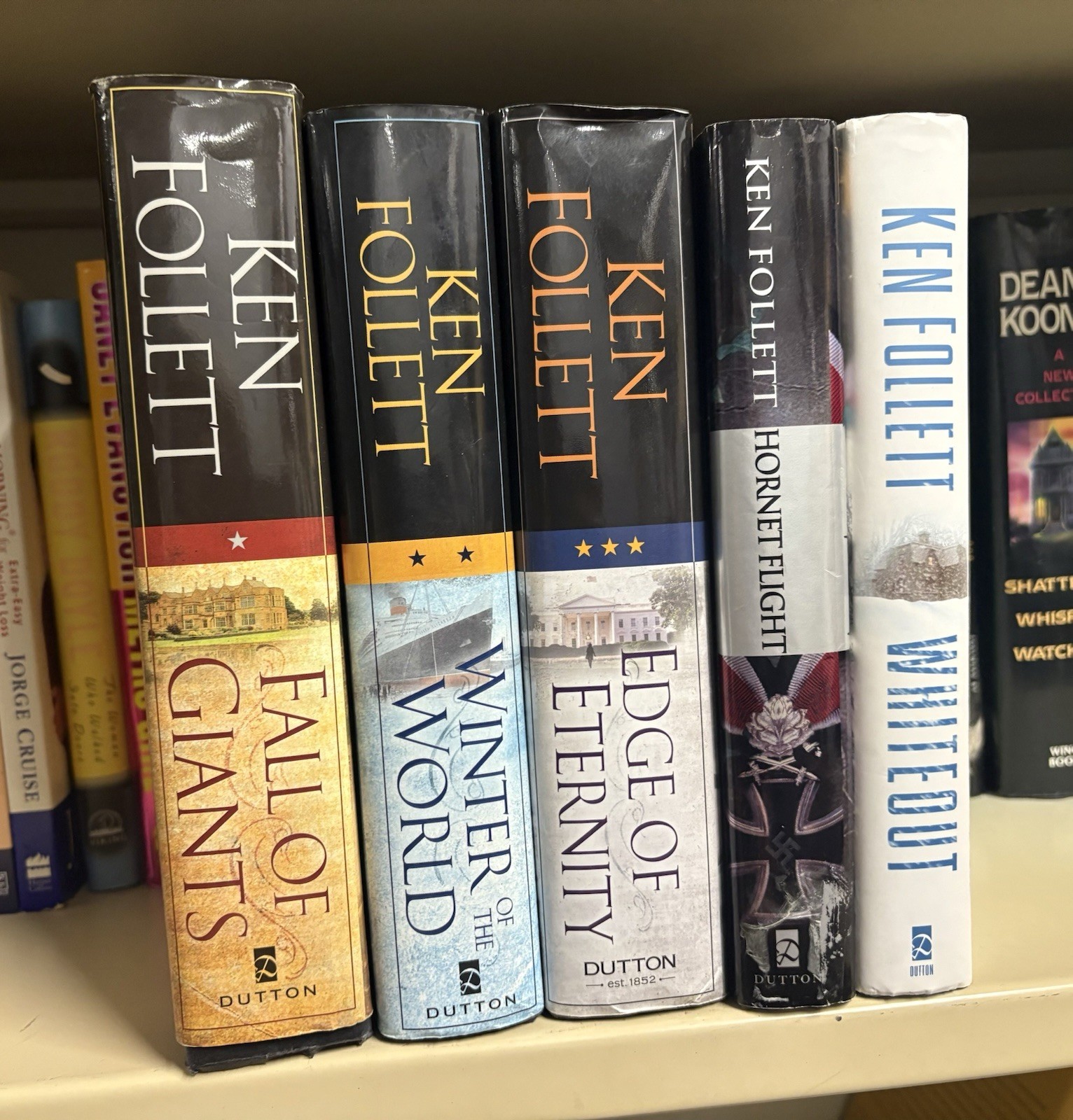 Ken Follett Lot Of 5 Book Lot Historical Fiction Mix