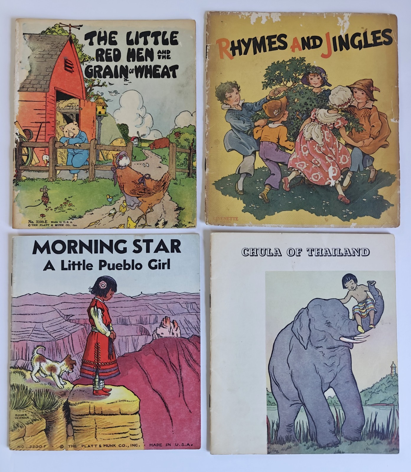 Lot Antique Platt & Munk Children&rsquo;s Story books Sam&rsquo;l Gabriel Sons Co 1930s