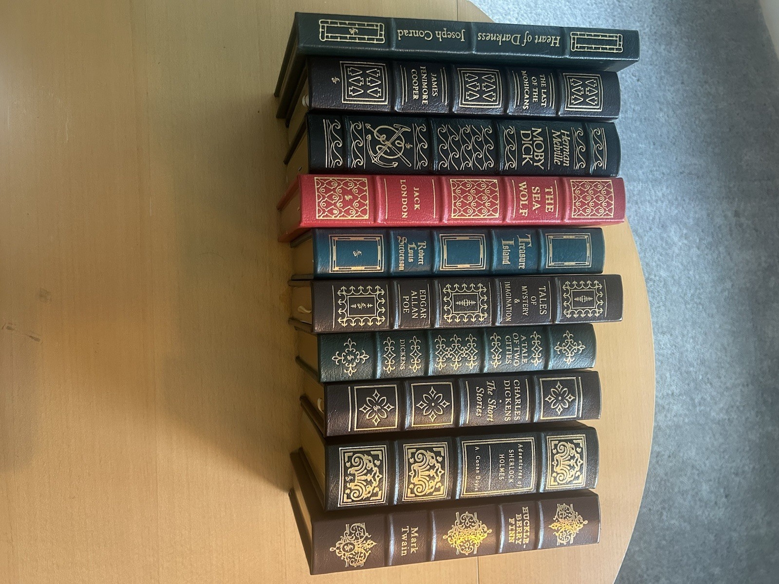 10 Near Mint Easton Press Leather Bound Books. 100 Greatest Novels.