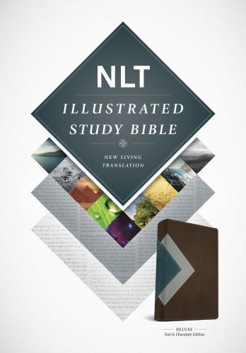ILLUSTRATED STUDY BIBLE – NLT, TUTONE (LEATHER LIKE, TEAL/CHOCOLATE