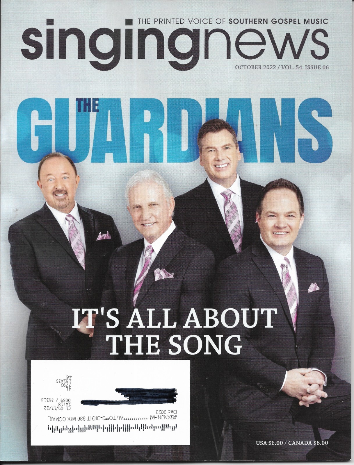 SINGING NEWS……. »THE GUARDIANS »…….OCTOBER 2022