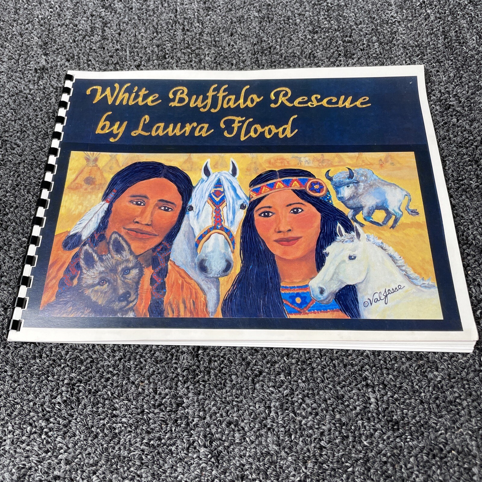 White Buffalo Rescue Laura Flood Signed Rare 2010 Ring Bound