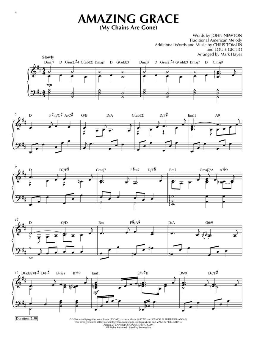 Contemporary Worship Classics for Piano by Mark Hayes | 10 Intermediate Church P
