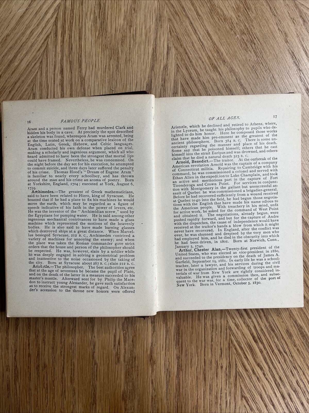 Famous People Of All Ages By W. H. Van Orden VTG 1885