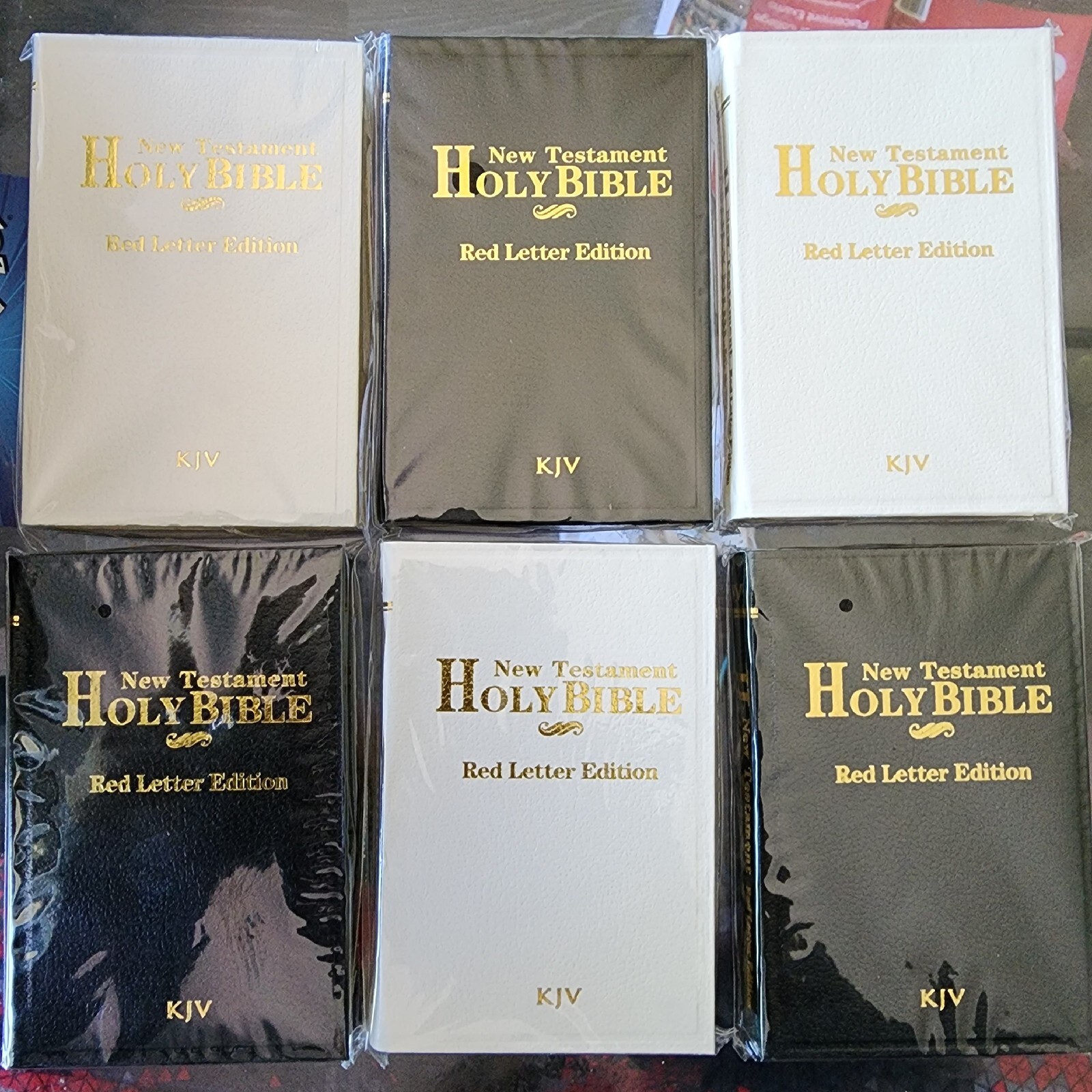 Set of 6 NEW! Holy Bible New Testament King James KJV Pocket 4.5&Prime; Bonus Offer!!!