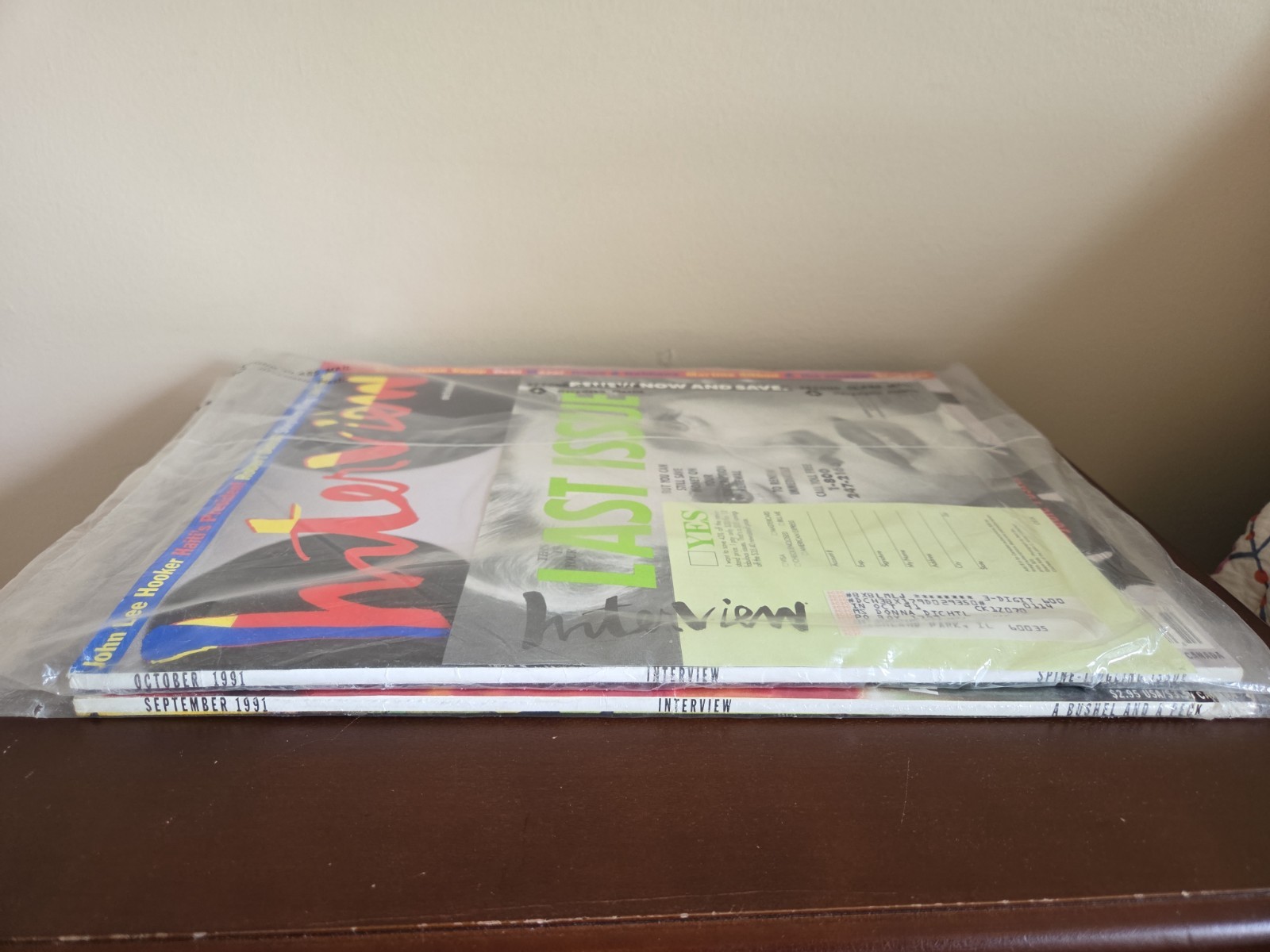 Vtg 90s Brand New Sealed Interview Magazine Lot 1991 September October Sean Penn