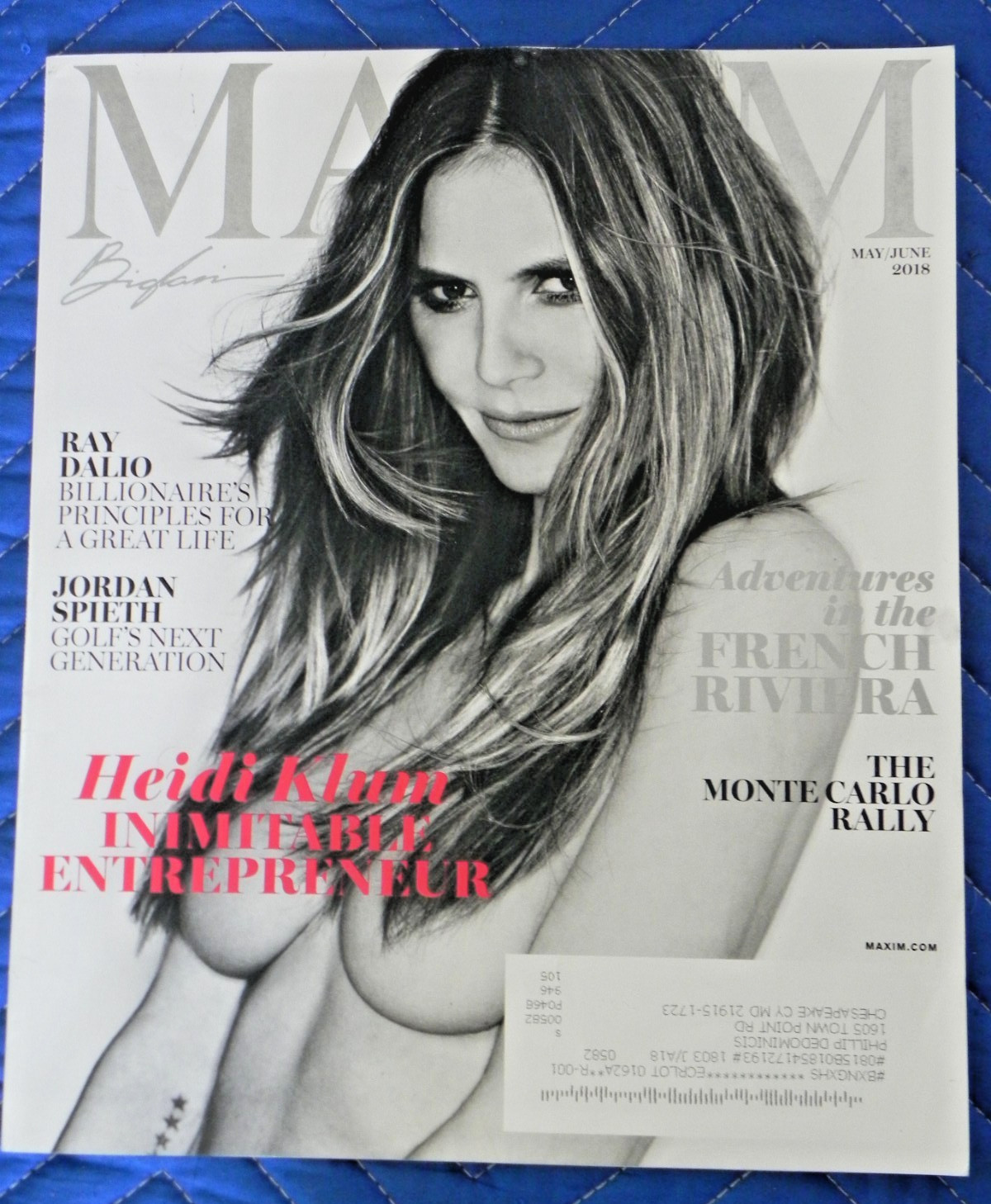 MAXIM MAGAZINE – THE FRENCH RIVIERA – HEIDI KLUM – NO. 232 MAY/JUNE 2018 VGC