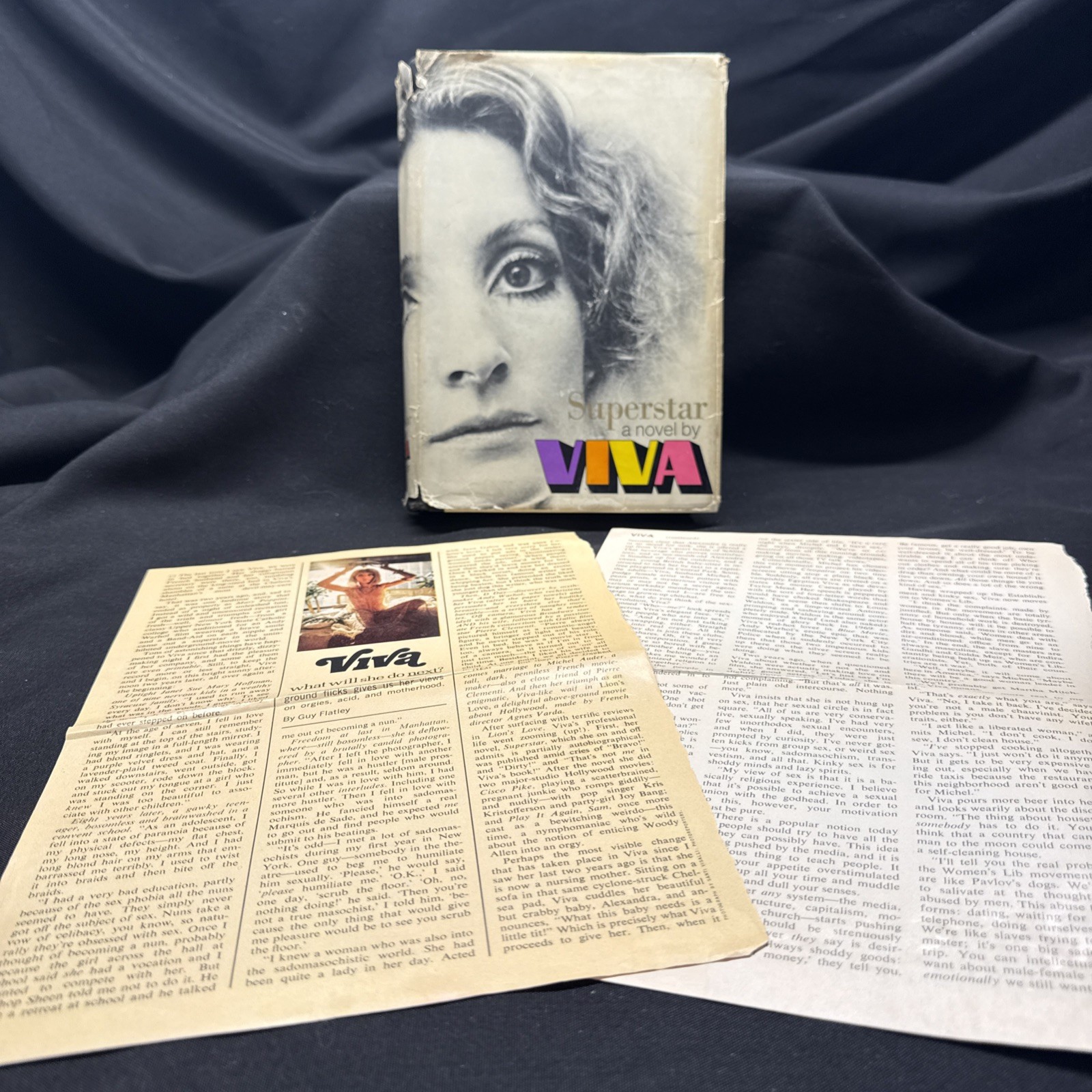 1970 VIVA Superstar Novel Hardcover Book DJ 1st G P Putnam Pop Art 60&rsquo;s VINTAGE
