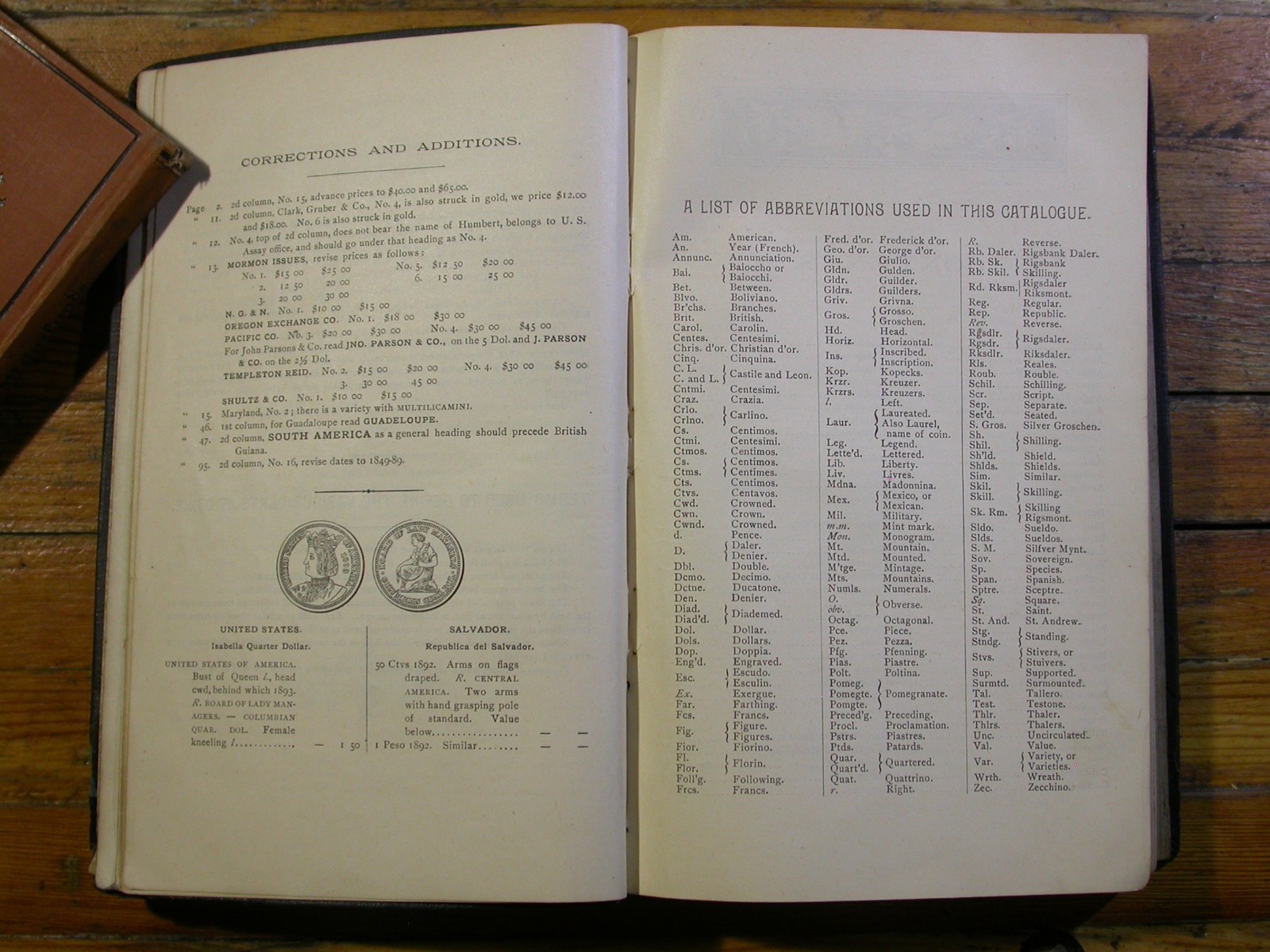 1893 Standard Coin Catalog Silver and Gold Illustrated 27th Edition
