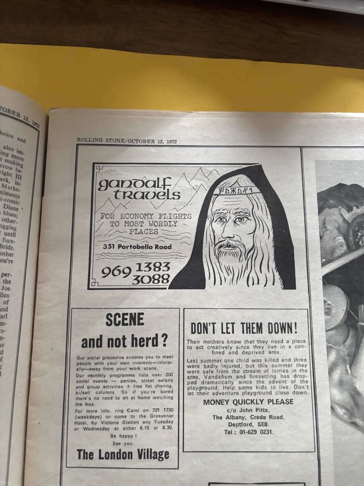 Rolling Stone magazine newspaper October 12 1972