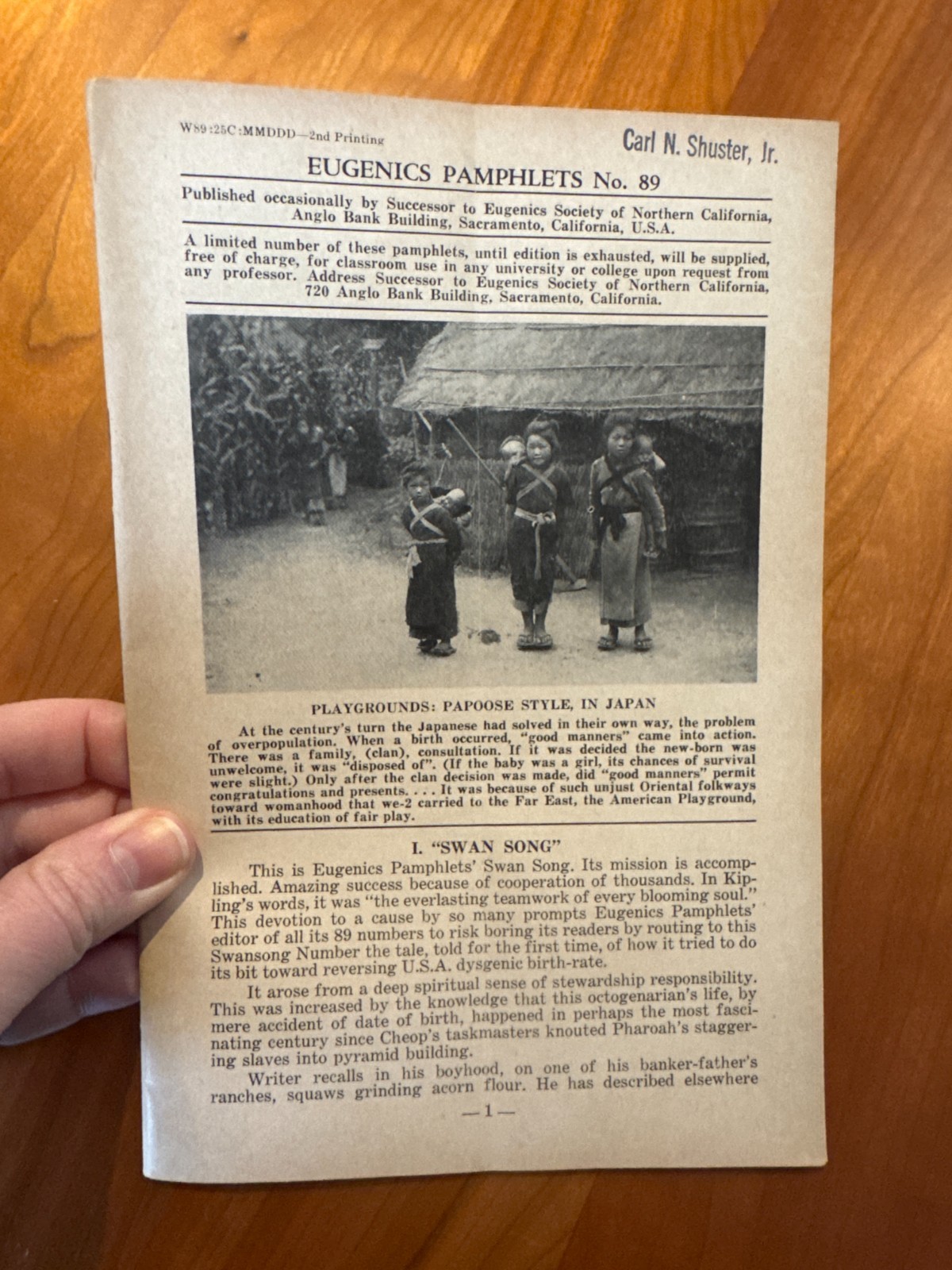 FOR CHARITY! 1920s (?) Eugenics Pamphlets No. 88 & 89 Society of Northern CA