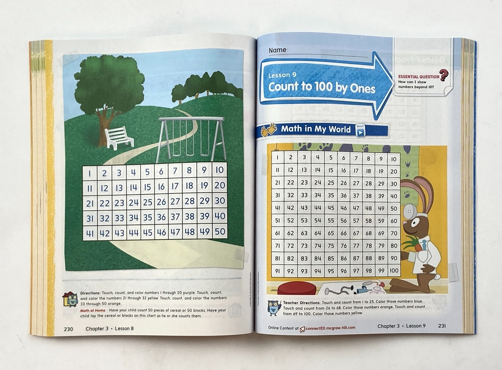 Mc Graw-Hill Grade K Volume 1 Student Edition My Math Book