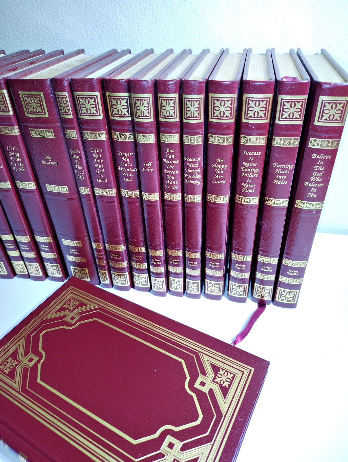 Robert H. Schuller Complete 18 Book Set My Journey 1st Ed 1967/2001 HB Leather