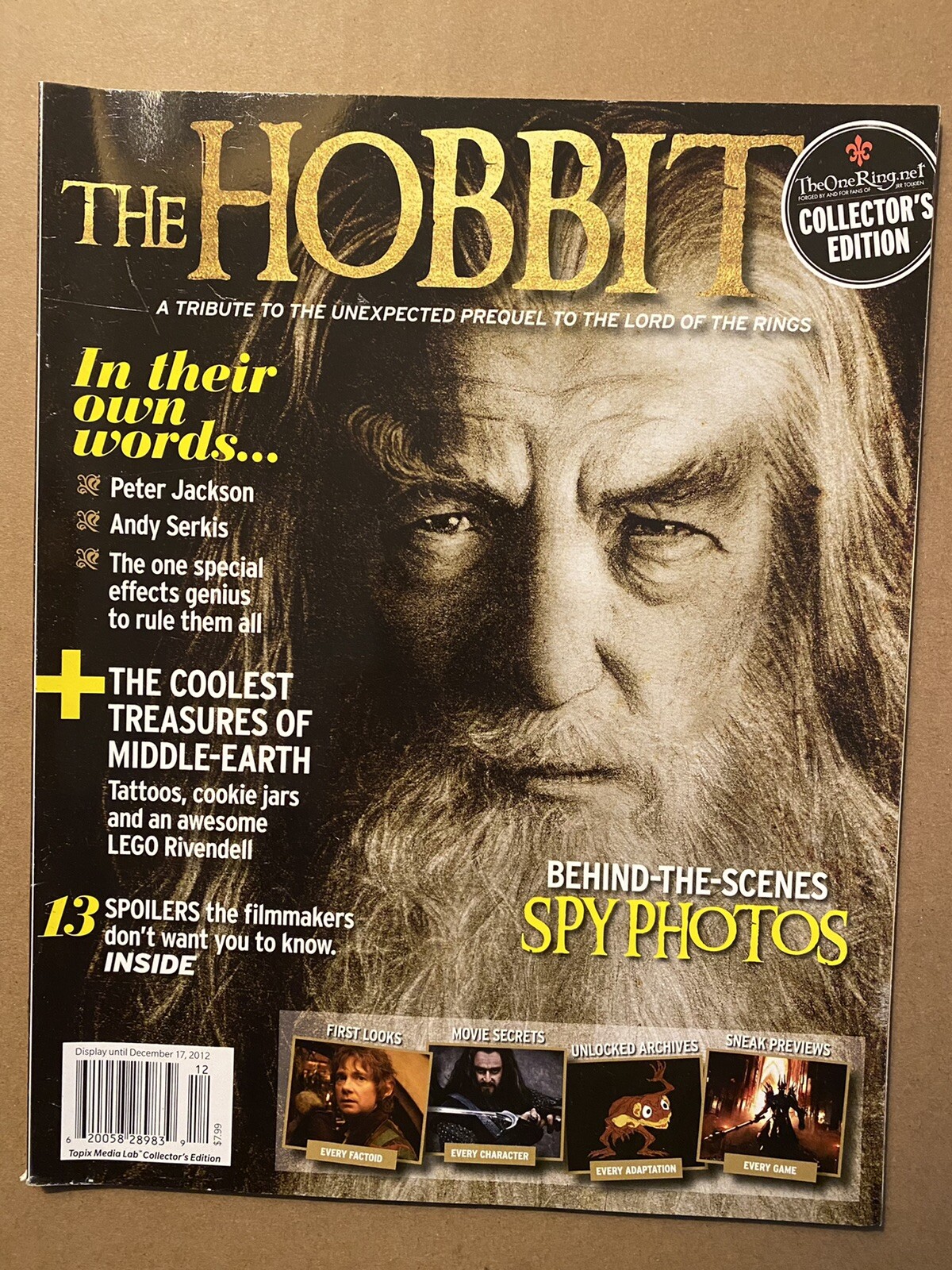 THE HOBBIT Magazine COLLECTORS EDITION NOVEMBER DECEMBER 2012 TOPIX MEDIA LAB
