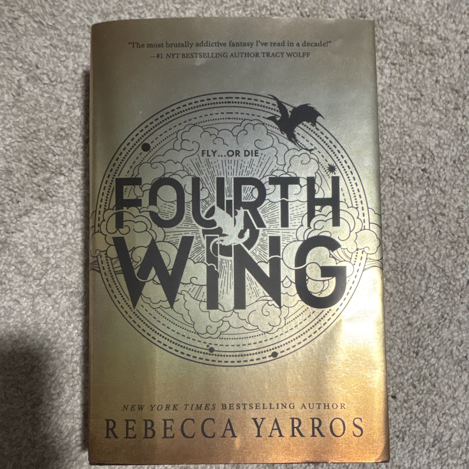Rebecca Yarros Fourth Wing Hardcover 2023 First Edition Empyrean Dragons DJ