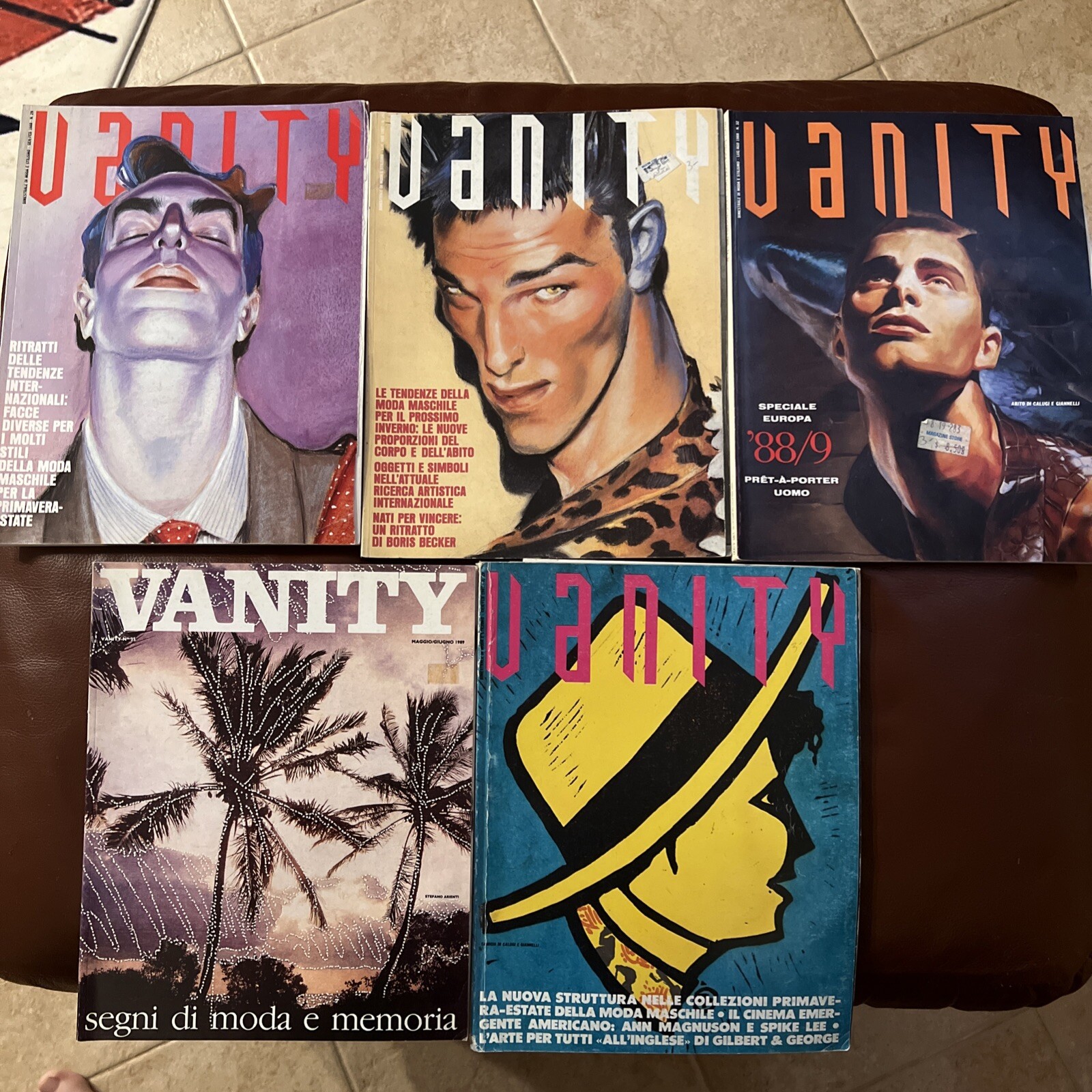 LOT OF 5 VANITY 1980s Italian Fashion Magazine ITALY RARE