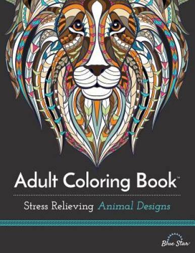 Adult Coloring Book: Stress Relieving Animal Designs – Paperback – GOOD