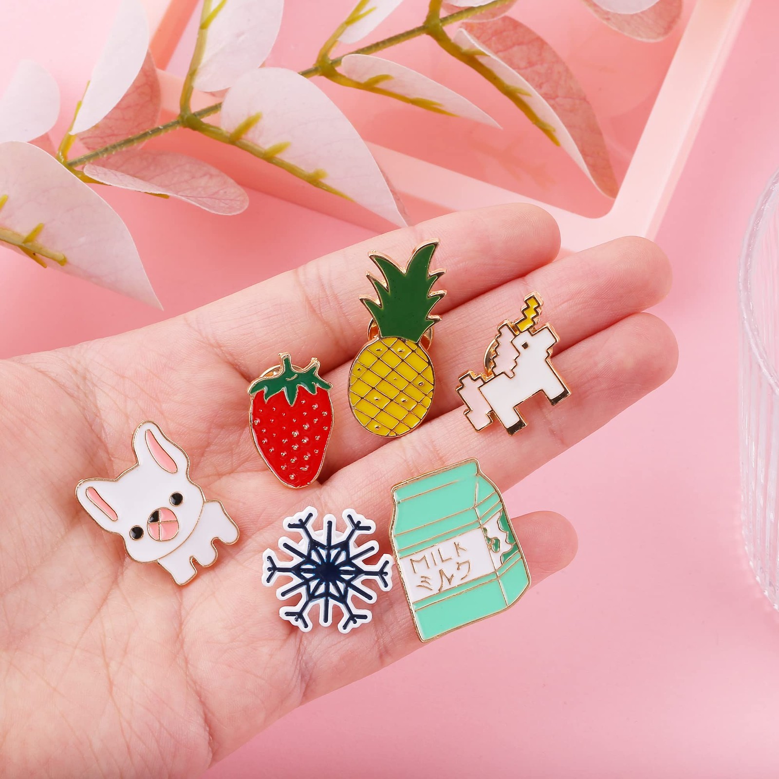 30 Pieces Cute Enamel Backpack Pins, Funny 0.6-1.2 inches, Multicolor