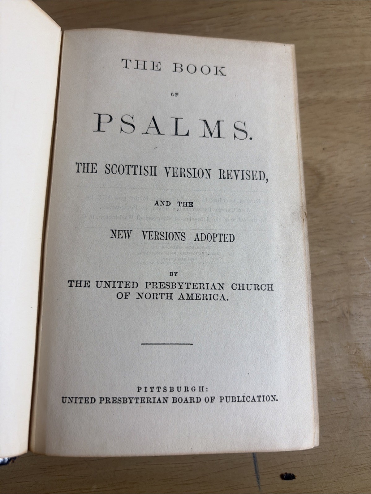 1871 Mini Book of Psalms Scottish Version Revised Leather Presbyterian Antique