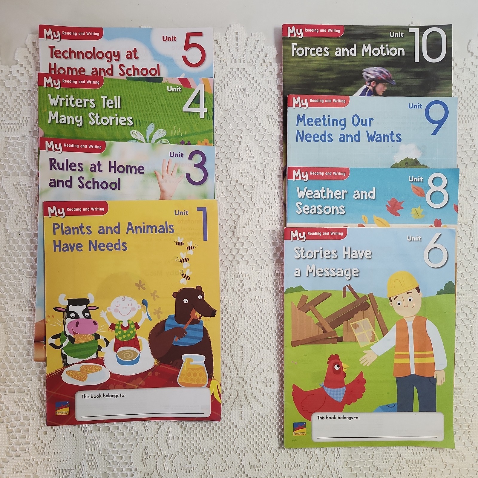 Lot of 8 Benchmark Ed. My Reading & Writing Units Grade K (9781078670364)