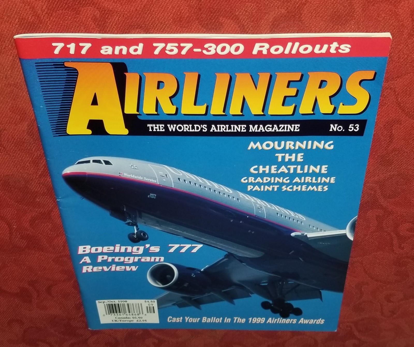 AIRLINER&rsquo;S #53 SEPT 98 MAGAZINE BOEING 717 & 757-300 & 777 MOHAWK CONVAIR 240&rsquo;S