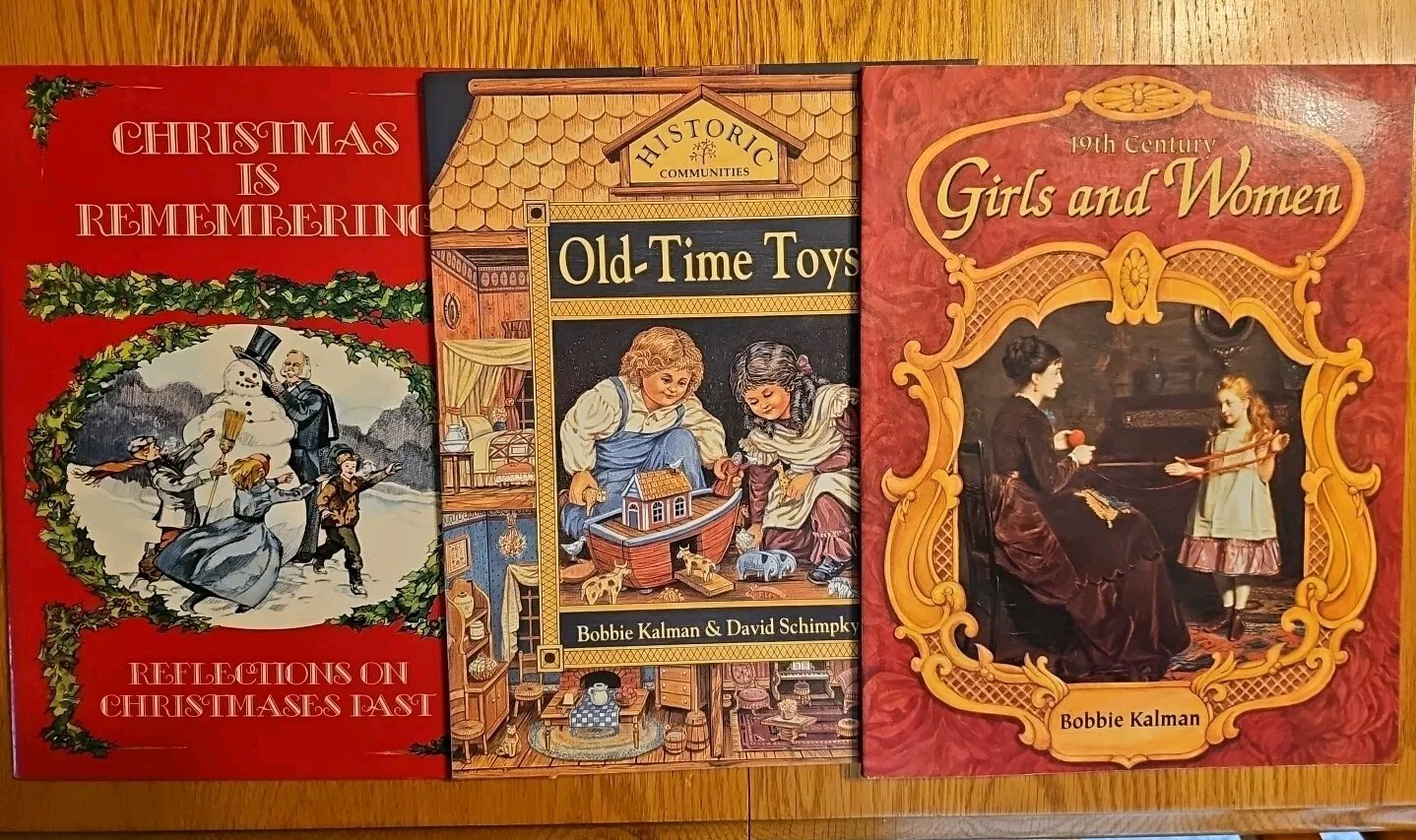 Three Historical Books Young Adults; Christmas, Old Time Toys, Girls & Women