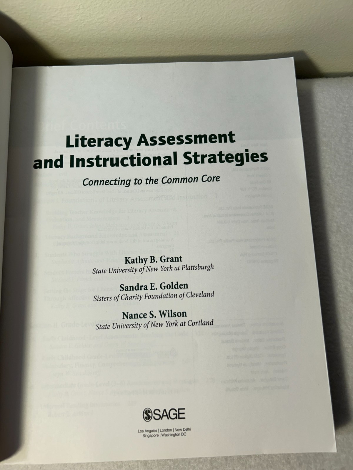 Literacy Assessment & Instructional Strategies: Connecting to the Common Core