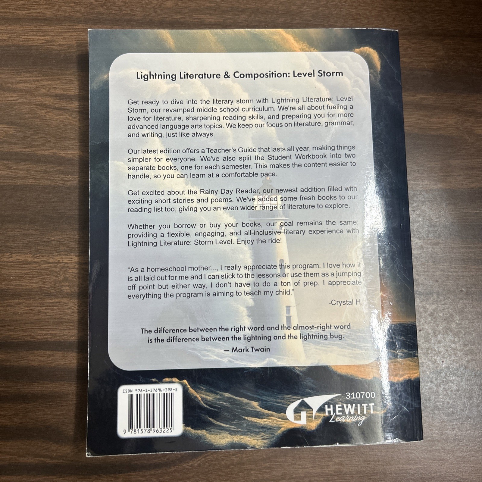 Lightning Literature & Composition Level Storm Teacher’s Guide 2023 Klamath
