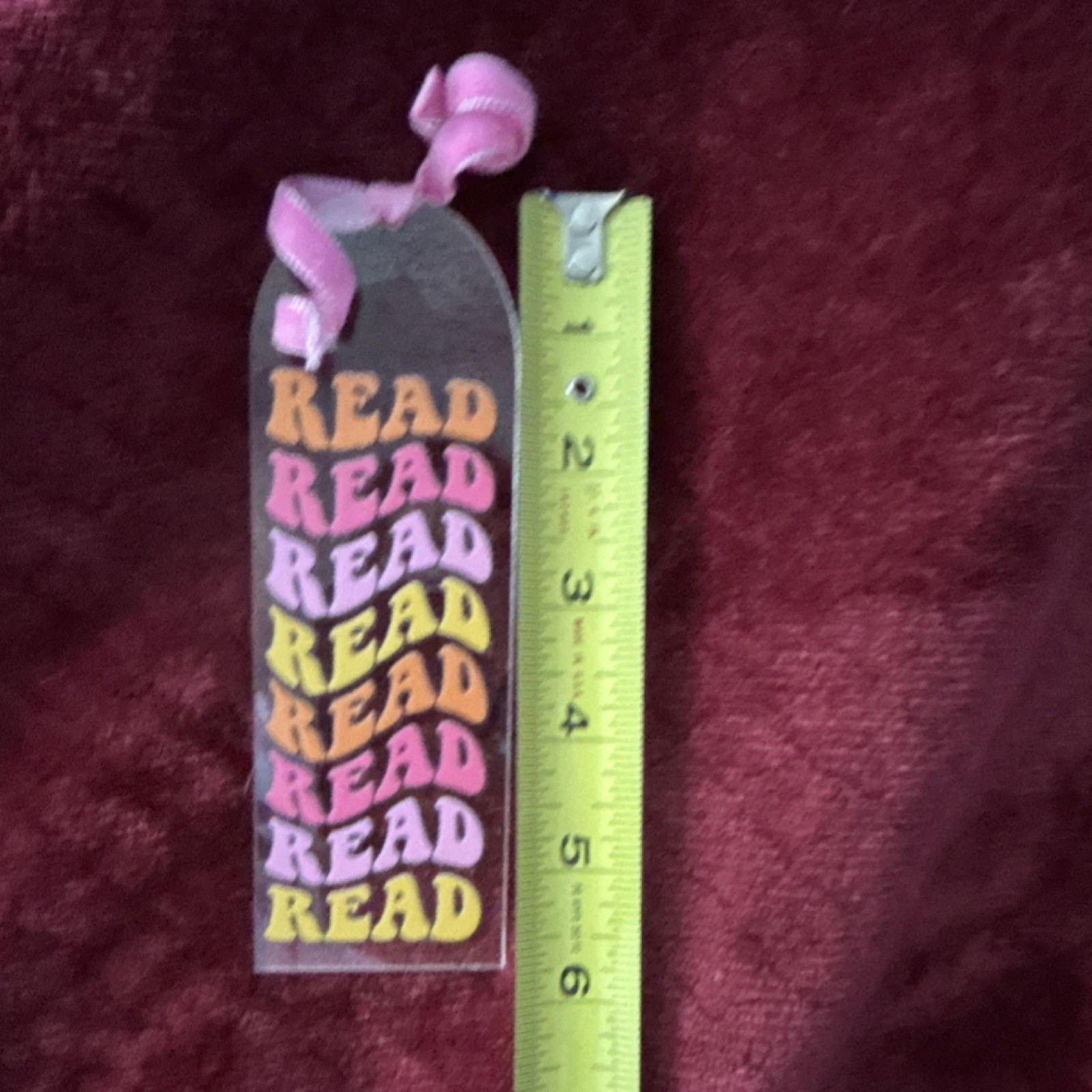 Multicolor Abstract Plastic Bookmark, Flexible Two-Sided, 6×1.5in Rectangle