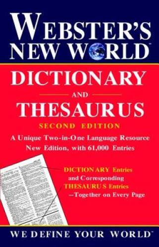 Webster&rsquo;s New World Dictionary and Thesaurus, 2nd Edition – Hardcover – GOOD