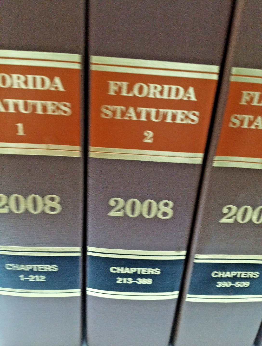 Florida Statutes 2008 6 Volume Set Chapters 1-6 State of Fl. Law Books Pre-owned