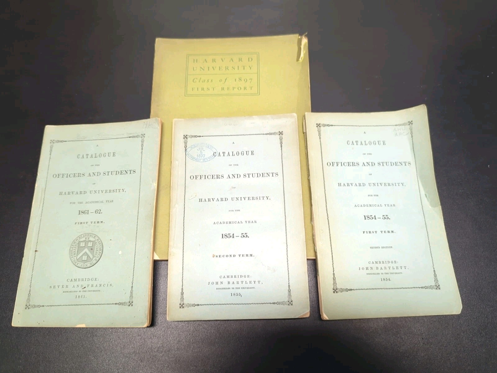 HARVARD CATALOGUE of the OFFICERS And STUDENTS 1854,1861, 1ST REPORT Class 1897