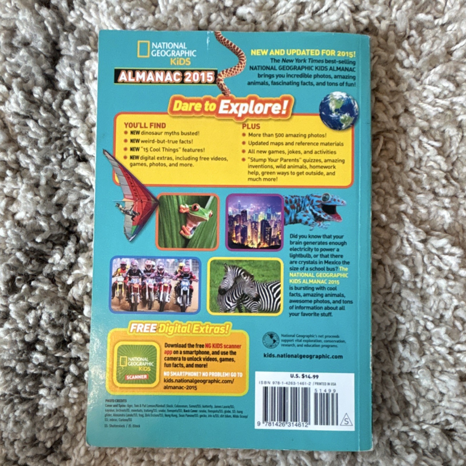 National Geographic Kids Almanac 2015 Illustrated Trade Paperback 352 Pages 2014